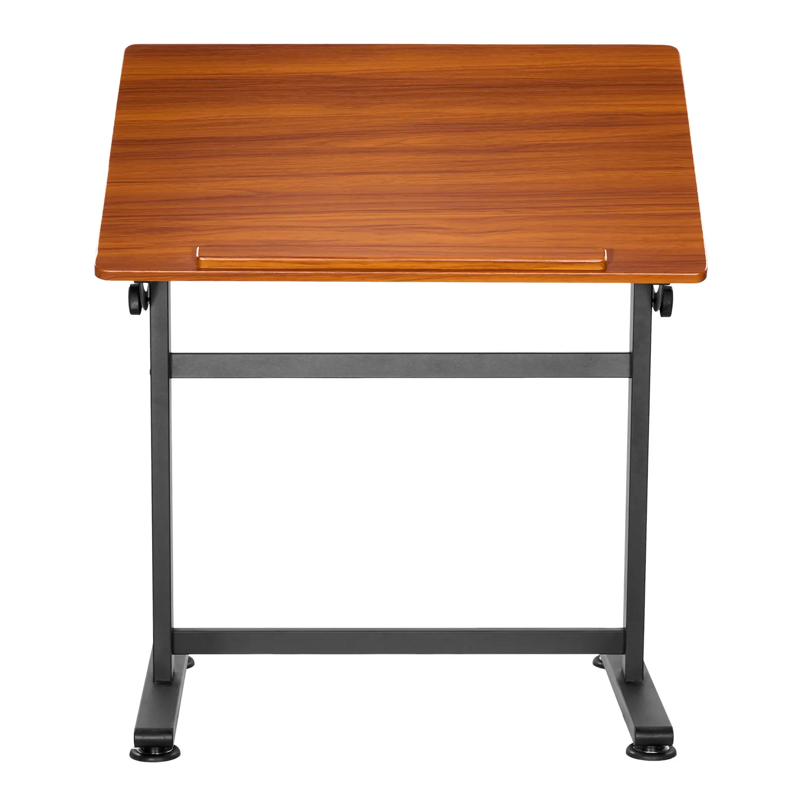 Drafting Table, Adjustable 0°–90° Tilt Drawing Desk, Portable Artist Table with Black H-Frame and Brown Desktop, Wooden Painting Desk Craft Workstation for Reading, Writing, Crafting, Meeting