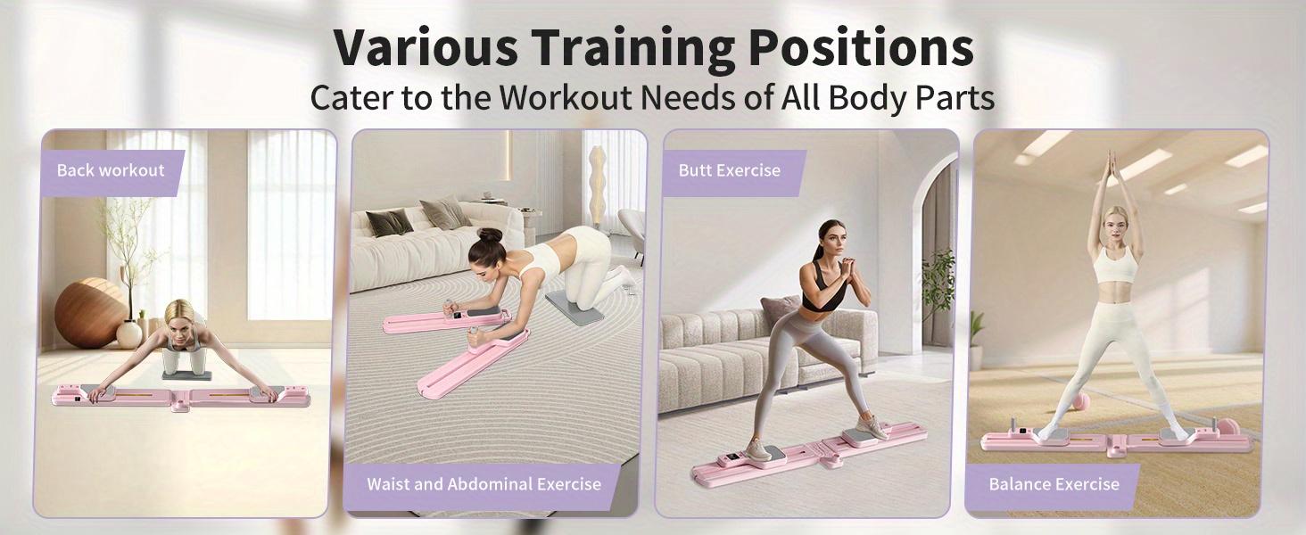 Ski Balance Board | Pilates Board | Multi-Functional Fitness Equipment | With Fitness Accessories | For Ankle & Knee Stability & Core Strength Training | Foldable Design For Small Spaces | Ideal For Home Exercise, Yoga & Gym Use