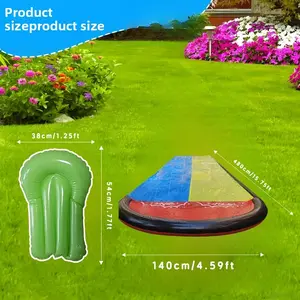 Waterslide Single Children's Water Slide Pair Skating Waterway, Summer Outdoor Grass Water Play Toys