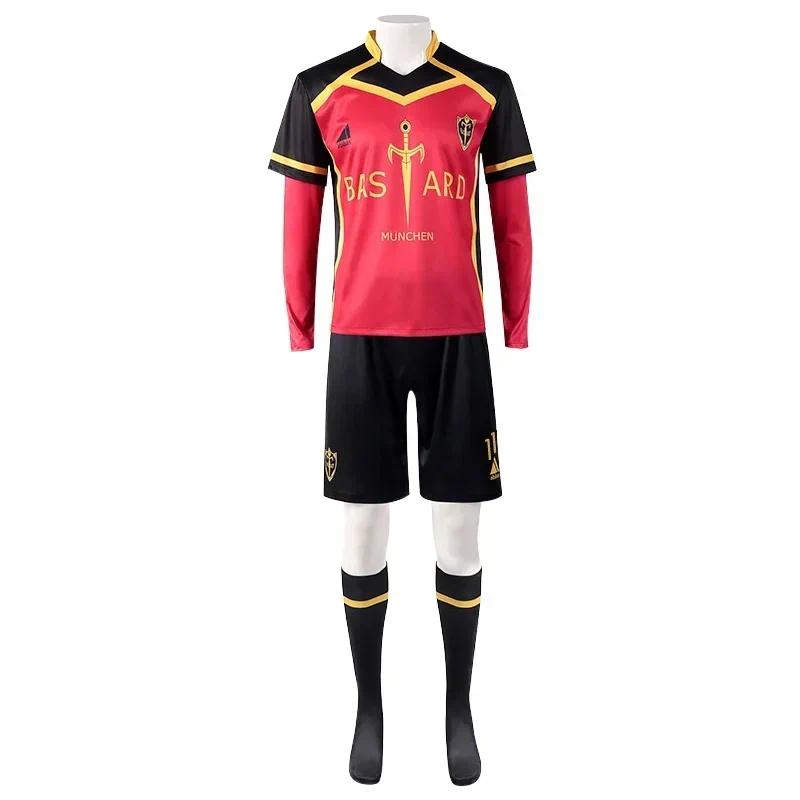 Anime Blue Lock Cosplay Kaiser Ness Isagi Kurona Hiori Cosplay Costume men's Jersey Bastard Munchen Embroidery Football Uniform