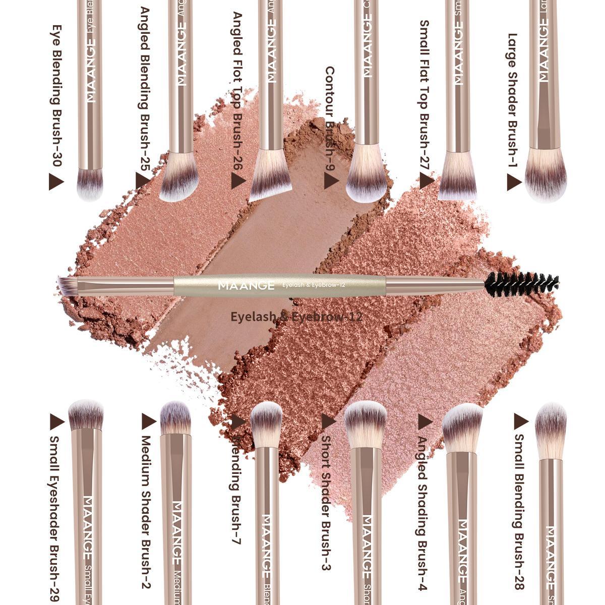 Professional Soft Makeup Brush Kits with Cosmetic Bag, 13pcs/set Eyeshadow Brush Set Multifunctional Makeup Brushes for Powder Liquid Cream, Makeup Tools for Women, Face Makeup Brushes, Brush Combo