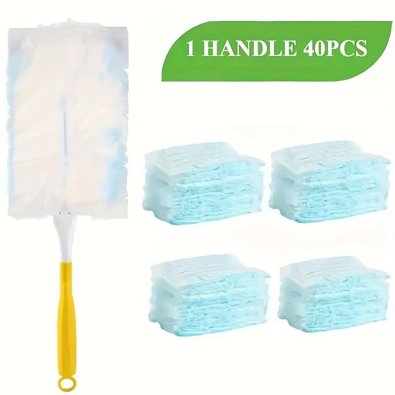 20pcs + 1 Handle High-Density Microfiber Replacement Pad Set, Electrostatic Dust-Absorbing Replacement Pads, Suitable for Lightning Dust Magnet, for Single and Repeated Use, Dust Cleaning Tool for Living Room, Bedroom, Kitchen, and Furniture