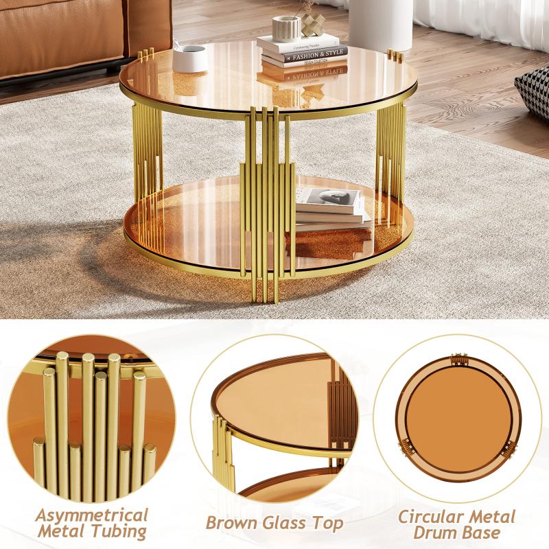 Modern Glass Coffee Table in 31.5