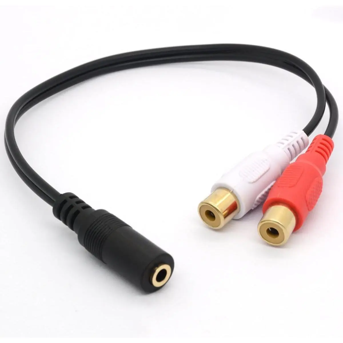 3.5mm Female to   Phono Stereo Splitter  (8inch/20cm)