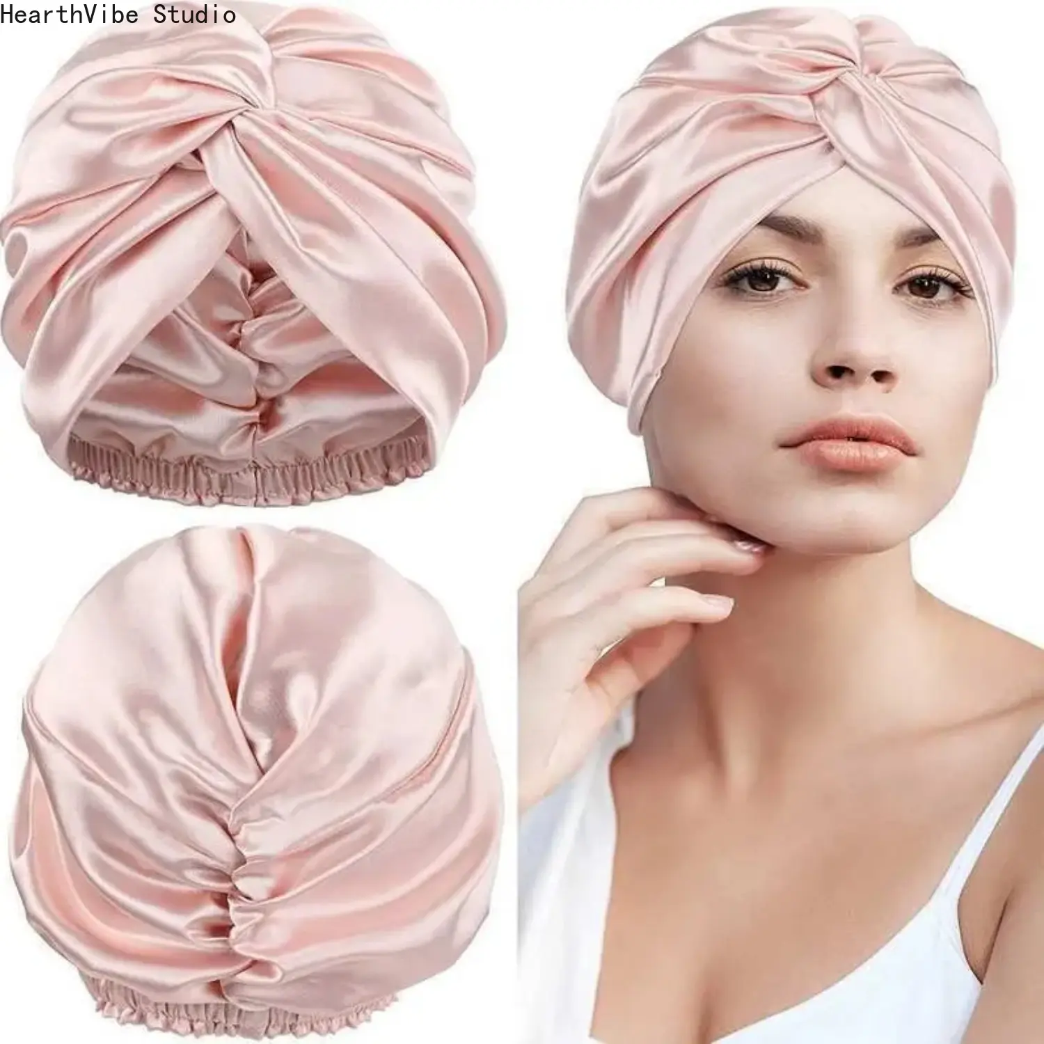 Silk Hair Bonnet for Women, Soft Breathable Wrap for Sleeping, Anti-Frizz Night Cap for Hair Care and Blowouts, Bonnet Silk, Sleeping Cap, Soft Silk