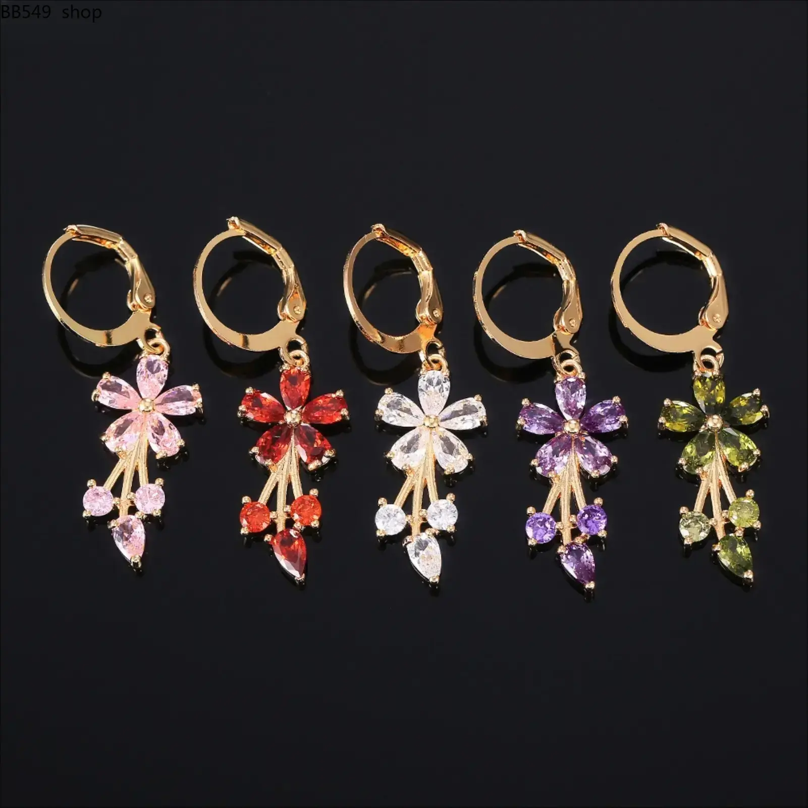 Women's Elegant Flower Dangle Drop Earrings, Lightweight Floral Statement Costume Jewelry, Chic Feminine Accessory for Daily, Party Outfits