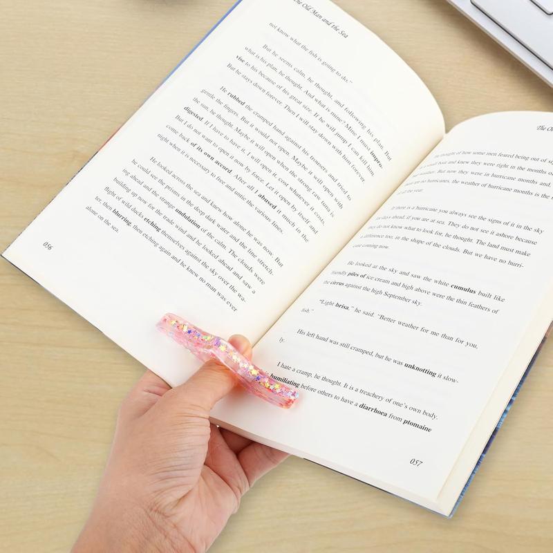 Transparent Thumb Book Holder, 1 Count Thumb Ring Book Page Holder, Personalized Thumb Bookmark, Book Accessories for Teachers & Book Lovers