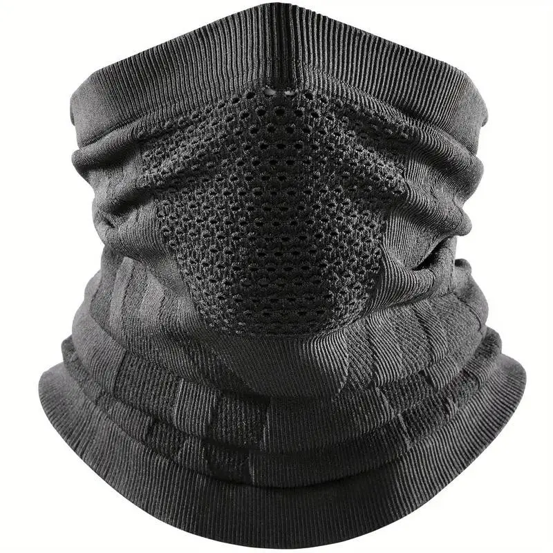 Winter Breathable Comfort Warm Knitted Scarf Mask, Ideal for Skiing, Cycling, Hiking, Trekking, Running, Outdoor Activities