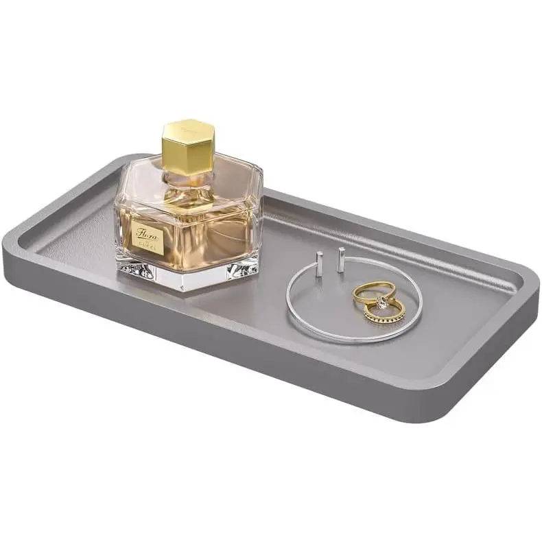 Small Bathroom  Tray for Countertop Makeup Perfume  Decor Candle ,  Kitchen Tray for Soap Dispenser , Small Catchall Tray Toilet  7.9"L x 4"W x 0.79"H