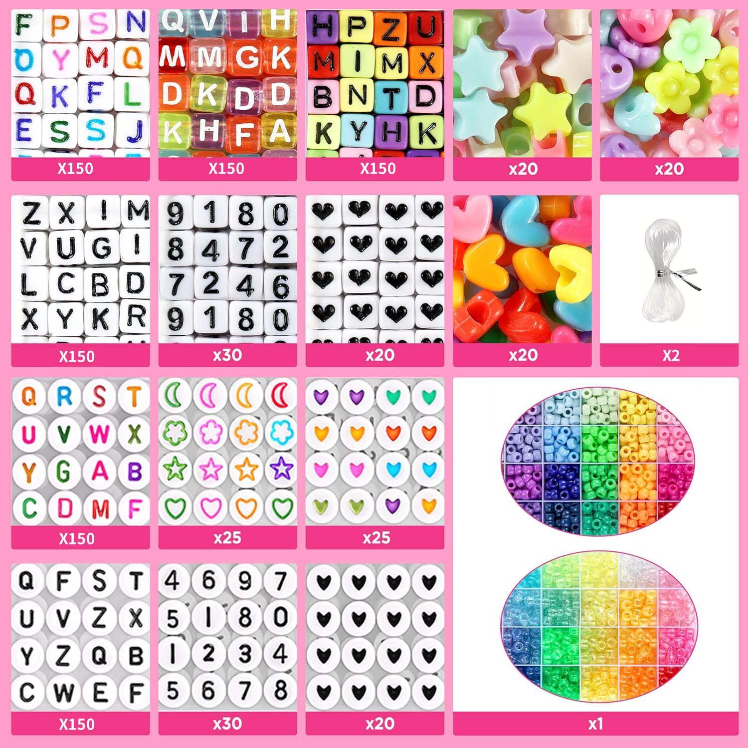 Pony3 Bead Set for DIY Crafts - 1500 Beads, 30 Designs,  Perfect for Boys & Girls Birthday Parties & Homemade Gifts teacher appreciation gifts love gift confetti