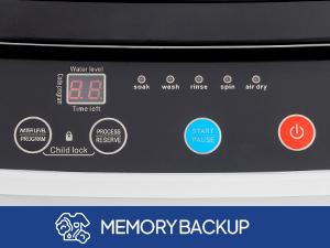 ROVSUN 17.8/25/30LBS Washing Machine, Full-Automatic Portable Washer with Stainless Steel Drum, Electric Laundry Machine, Washer and Spin Dryer Combo with Drain Pump for Home, Apartment, Light Grey