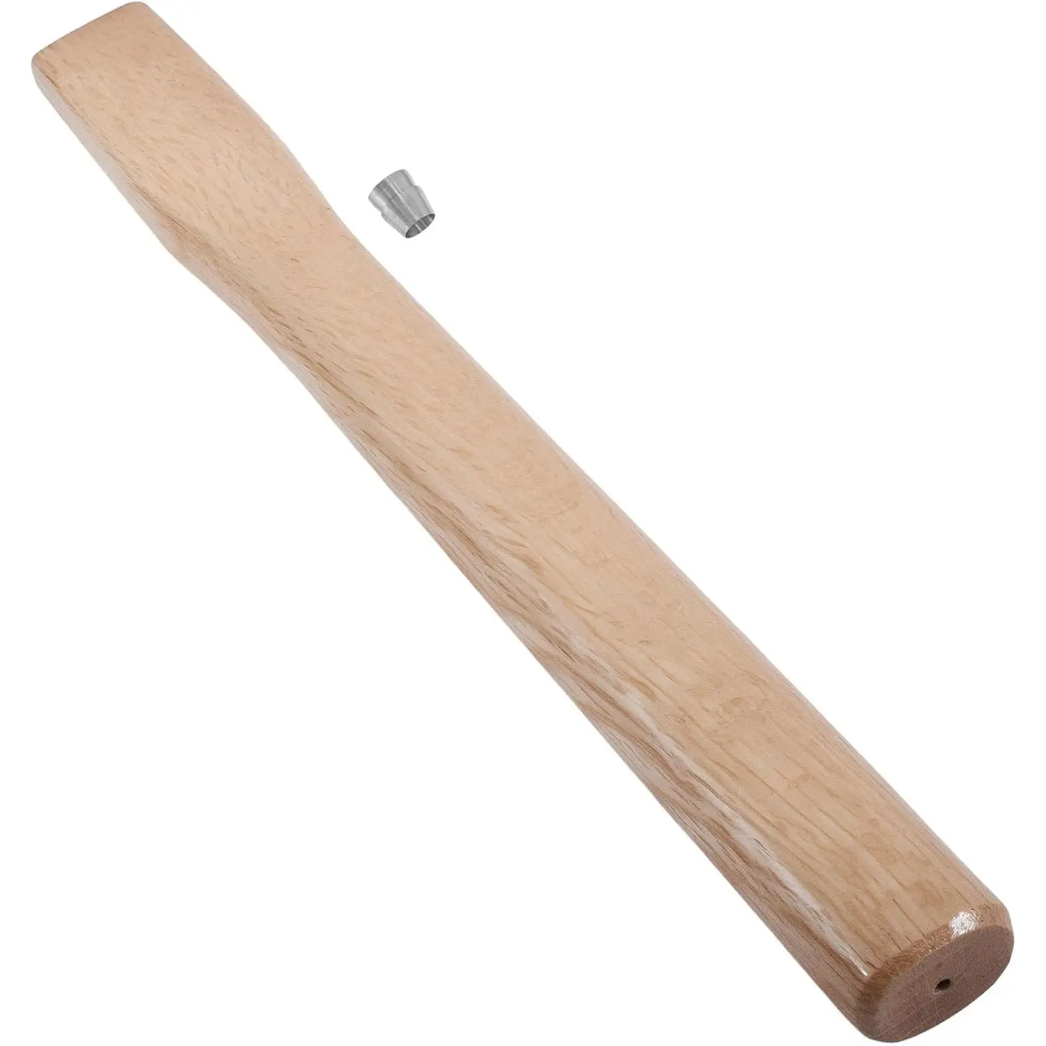 35cm Long Oak Hammer Handle Replacement Square Head Wood Tool Handle with Steel Wedges for Small Hammers Axes with 32×14mm Tenons