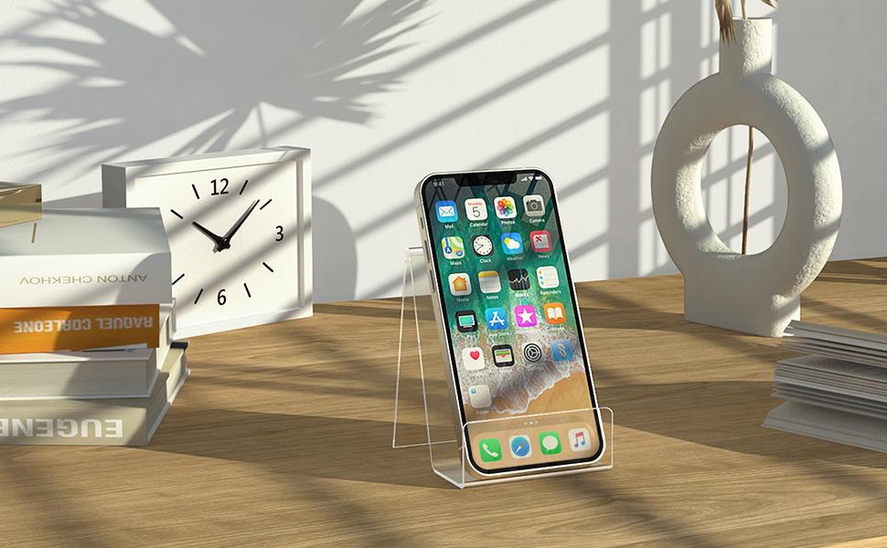 6 Pack Acrylic Book Stand, Clear Easel Stand for Display, Book Display Holder, Display Stand for Album, CD, Magazine, Postcard, Picture, Plate, Artworks, P