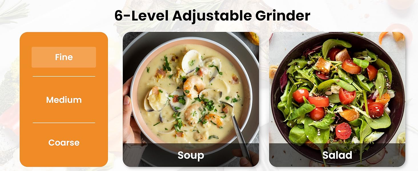 Electric Salt and Pepper Grinder Set with Rechargeable Base - Automatic Refillable Electric Salt and Pepper Shakers with Large Capacity, LED Light & Adjustable Coarseness, Black