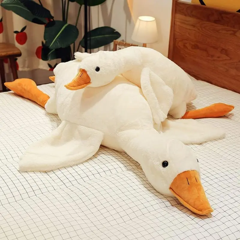 20-in High-Quality Cotton Weighted White Goose Stuffed Animal Plush Toy (0.8 lbs), Unisex Home Supplies Solid Soft Pillow Doll - Anxiety Relief Gift for Cute Toy Lovers, Suitable for Any Room