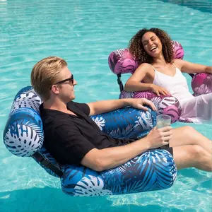 Heavy-Duty Inflatable Pool Floats for Adults – Blow-Up Floating Lounge Chairs & Pool Noodles in Pink & Blue, Durable Summer Essentials for Lake, Beach & Backyard Parties, Fun Relaxation for Party Lovers, USA Summer Vibe