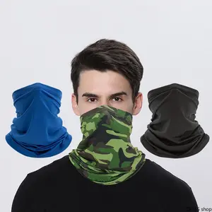 Cool Ice Silk Multi Function Neck Gaiter Breathable Stretch Light Fabric Uv Protection Flexible Convertible Design For Fishing Cycling Running Outdoor Sport Sweat Wicking Windproof Portable Full Face Sun Protective Head Wrap Accessory