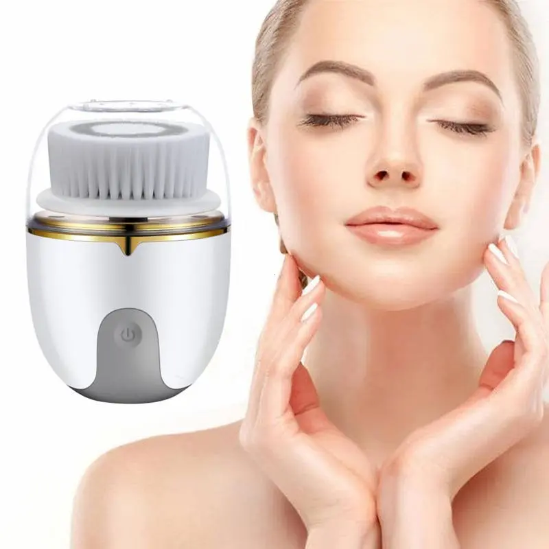 Multi-Functional Electric Face Brush, USB Rechargeable Portable Facial Cleanser, Deep Pore Cleaning Skincare Device, Replaceable Soft Bristles, Great Gift