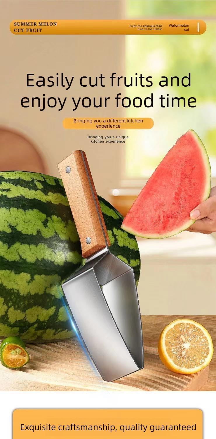 Stainless steel watermelon slicer, multi-functional fruit slicer, fruit divider, watermelon cutting tool