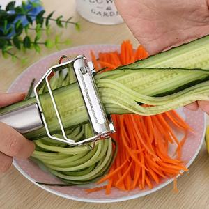 stainless steel slicer slicer, vegetable chopper, portable reusable fruit vegetable peeler cutter, kitchen cutting food gadgets tools, kitchen accessories