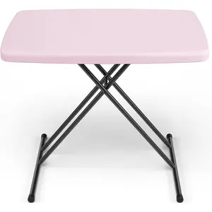Folding table - small, height-adjustable table, suitable for laptops, sofas, and camping - heavy-duty multifunctional folding table for small spaces, no assembly required