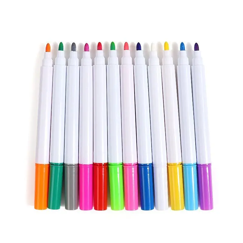 Mini Kid-Sized Colorful Erasable Liquid Chalk Markers with Safe Non-Toxic Ink - Fully Washable, Rich Vibrant Colors, Ideal for Art on Acrylic LED Light Boards - Bag Charm Accessory Complement, Kids
