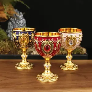Metal Mini Wine Cup 30ml (1oz) – Vintage Style Baijiu Shot Glass, Retro Stainless Steel Liquor Drinkware, Durable Small Spirit Cup for Home Bar, Festivals & Traditional Use