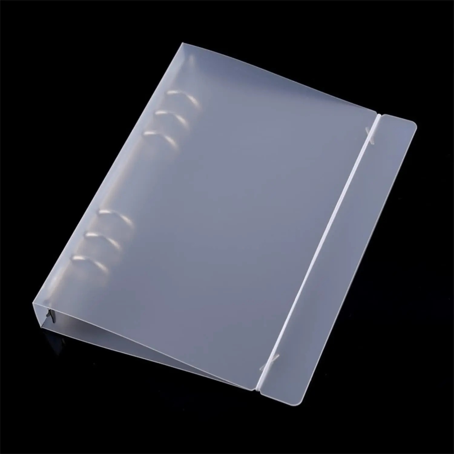 A5 6 Ring Binder Cover Clean Transparent Soft PVC for Refillable Notebook Shell withMatte surfaceforStamp &  Storage