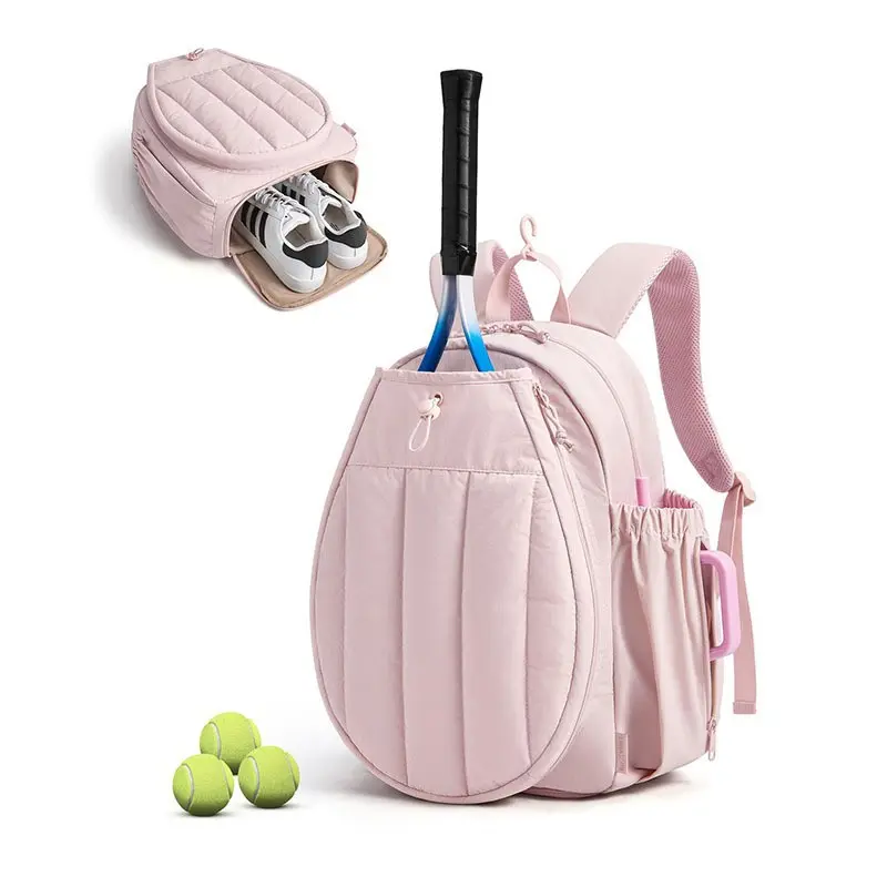 Unisex Waterproof Cloth Outdoor Sports Backpack with Zip Fastener - Large-Capacity Adult Luggage for Tennis, Badminton Racket Storage