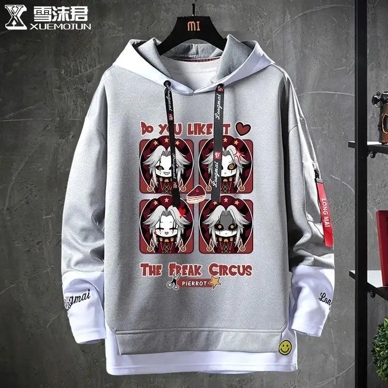 Anime The Freak Circus Pierrot Jester Harlequin Hooded Dress Man Woman Hoodies Sweatshirts Hoodie Clothes Cosplay Garments Gift