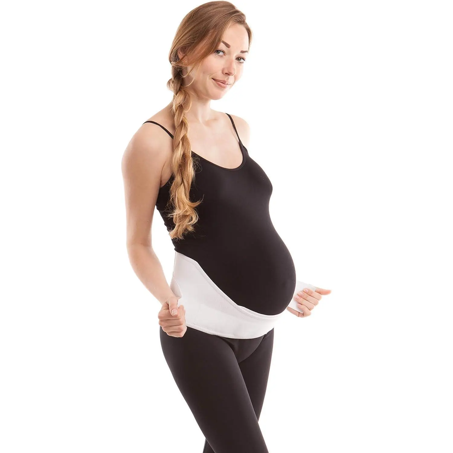 Maternity Support Belt in Soft Breathable Fabric, Adjustable Belly Band for Pregnancy Back, Pelvic, and Hip Pain Relief with Double-Pull Fasteners and Pocket for Hot or Cold Packs, Maternity Supplies, Encourage Correct Postures
