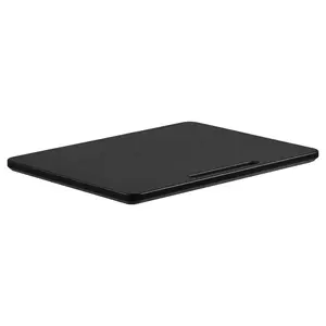 Medium 13x16-inch Black Appliance Rolling Slider Tray with Silent Rubber Wheels, Hollow Handle, Easy-to-Clean Design for Coffee Makers, Kitchen Countertops