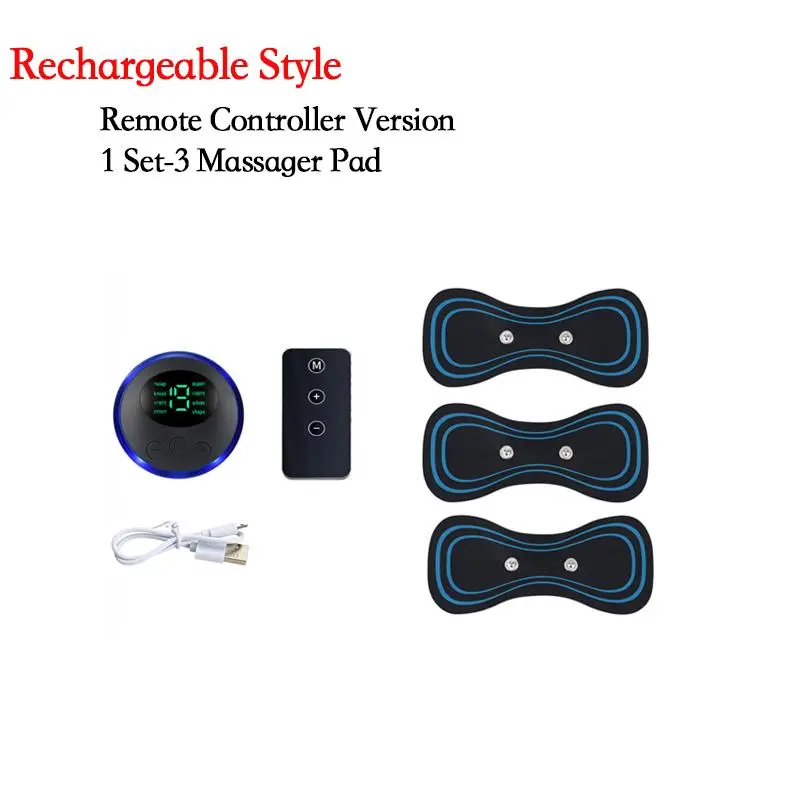 Cordless Electric Cervical EMS Patch - Lightweight Adjustable Portable Neck Massager for Daily Muscle Pain Relief