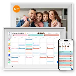 Digital Calendar 10.1''  Calendar for Family Schedules, WiFi  Calendar -in 32GB Memory, 1280 * 800 IPS  Touchscreen Interactive Family Planner & Meal Planner-White