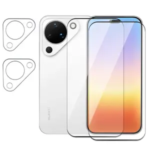 2+2 Huawei Pura 90 Tempered Glass Screen Protector + Lens Film, Durable HD Design, Perfect Fit, 2 Pieces Screen + 2 Pieces Lens Protection