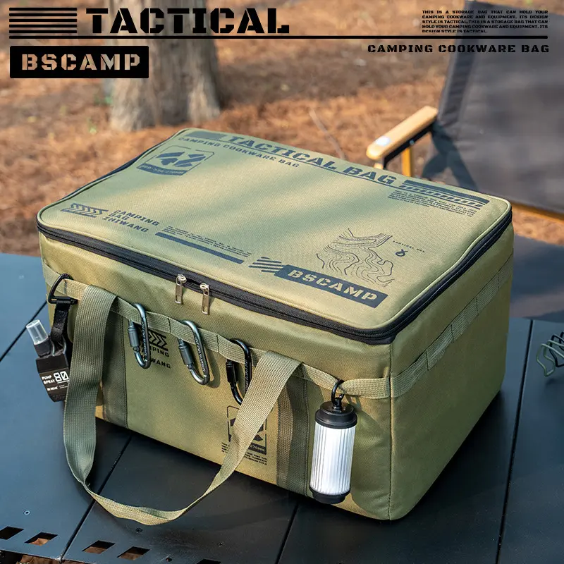 Tactical Foldable Oxford Cloth Car Trunk Organizer - Durable Heavy-Duty Utility Storage Bag, Large Capacity, Anti-Collision, Water Repellent for SUV, Truck, Camping Gear, All Seasons