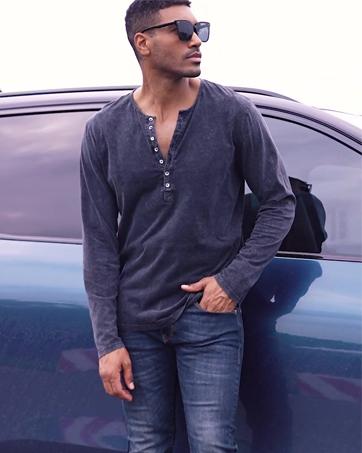 Beotyshow Mens Distressed Henley Shirts Retro Long Sleeve Tee Shirts Casual Button Down Washed T-Shirts for Men Cotton Menswear Father's Day Gift Shirt