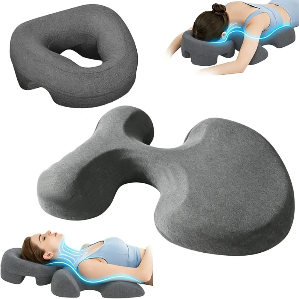 Face Down Massage Pillow Set, Multi-Position Chest Breast Support Cushion with Removable Washable Cover & Non-Slip Bottom, Ergonomic Massage Headrest, Face Rest Pillow for SPA Salon Treatment, Prone Side Sleeping Pillow for Home Relaxation Massage