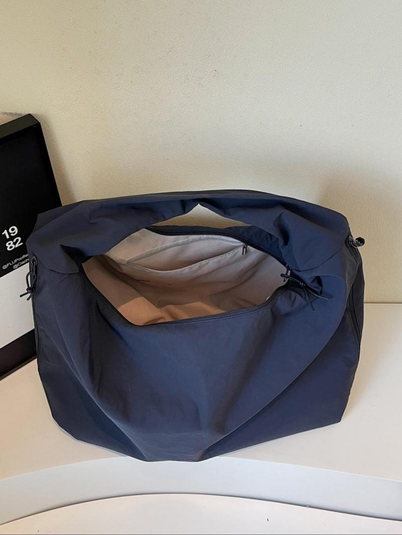 Valentine's Day Gift, Fashionable Plain Color Handbag, Bowknot & Leopard Print, Multi-Pocket Large Capacity, Women's Shoulder Bag, Bowknot Decor Handbag