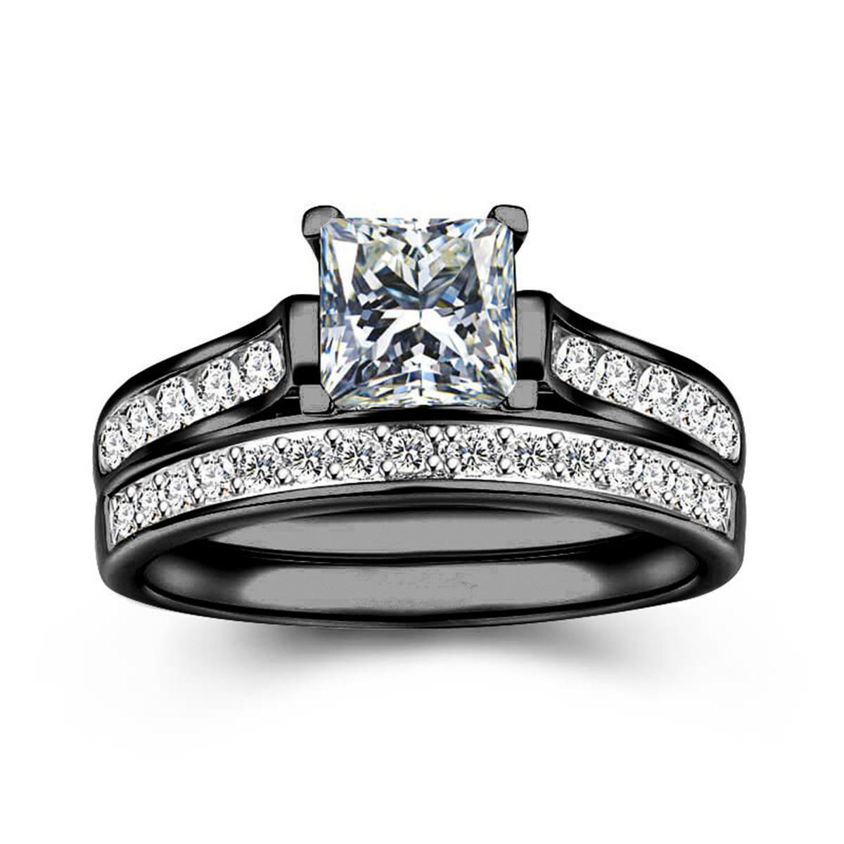 Crystal Diamond Ring European and American Popular Women's Couple Rings Jewelry