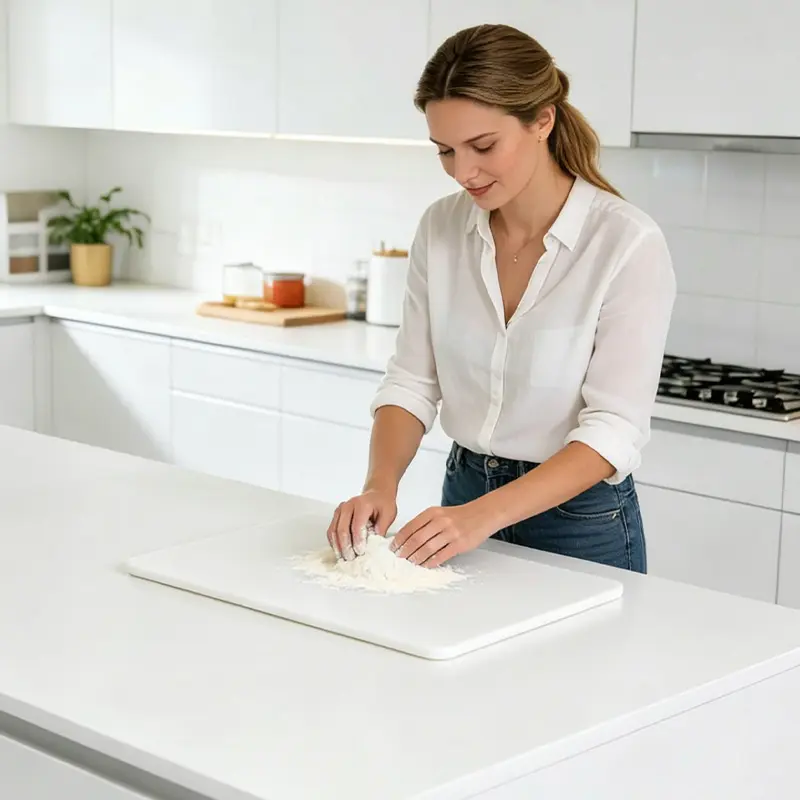 Jade Tempered Glass Cutting Board, Durable Kitchen Chopping Block, Non-Slip Surface, Easy Clean, Perfect for Meat and Vegetables