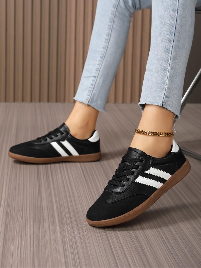 Women's Fashionable Lace Up Platform Sneakers, Casual Comfortable Sports Shoes for Daily Wear, Female All-match Round Toe Shoes for Daily Wear, Trendy Walking Sneaker