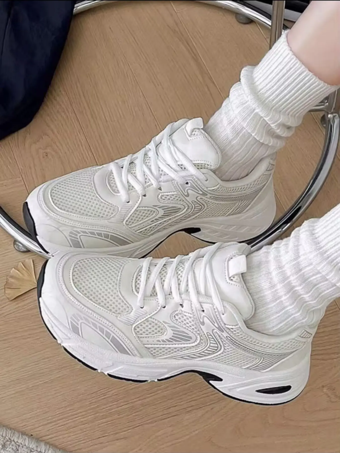 Women's Casual Chunky Sneakers, Soft Upper Thick Sole, Height-Increasing, Breathable Mesh, All Seasons, Spring/summer New Arrival