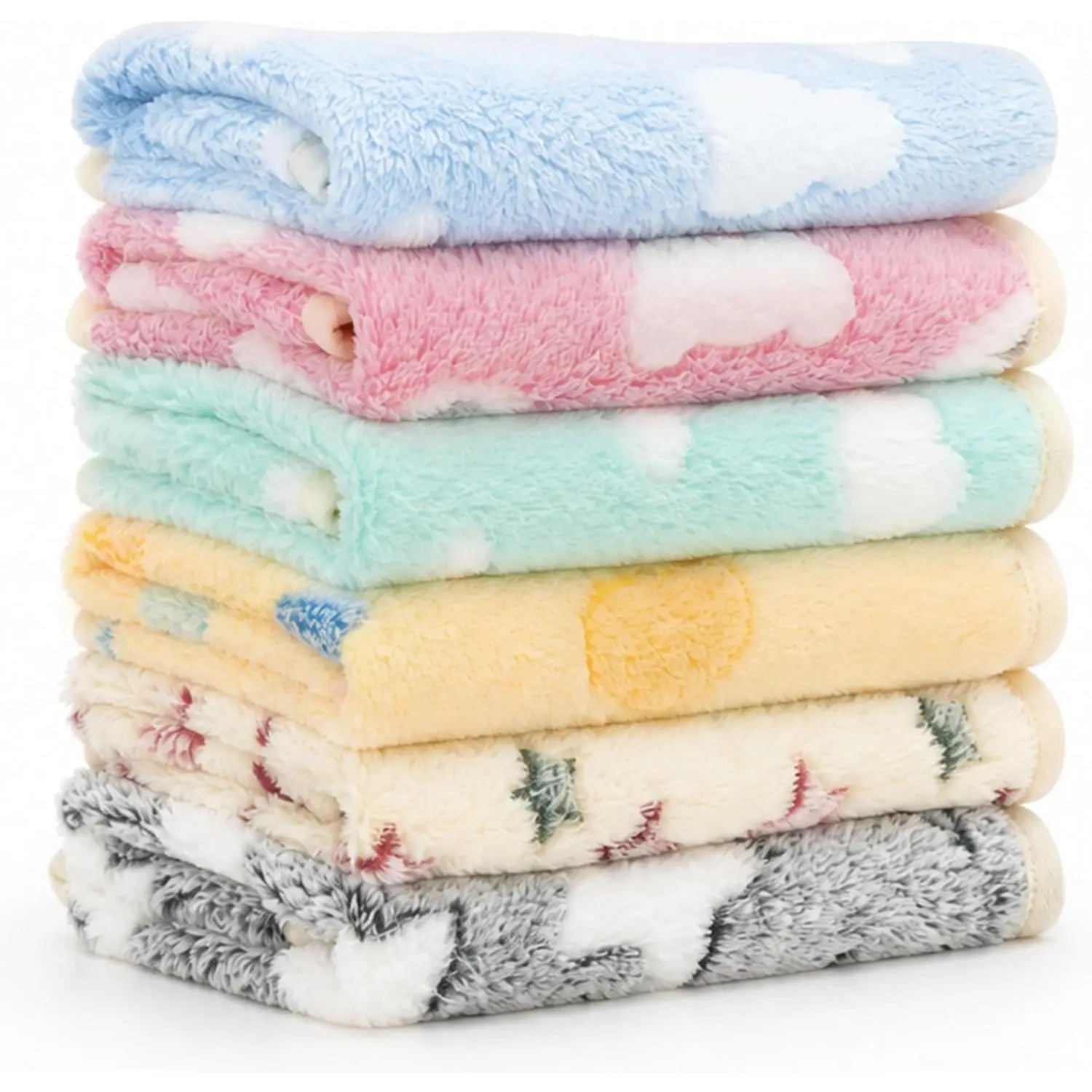 Guinea Pig Blankets 6 Pack, Soft Fleece Small  Cage Liners | Washable  Bedding Mat & Cozy Cuddle Pads for , Hamster, Chinchilla, Hedgehog, Guinea Pig (13.7x13.7in)