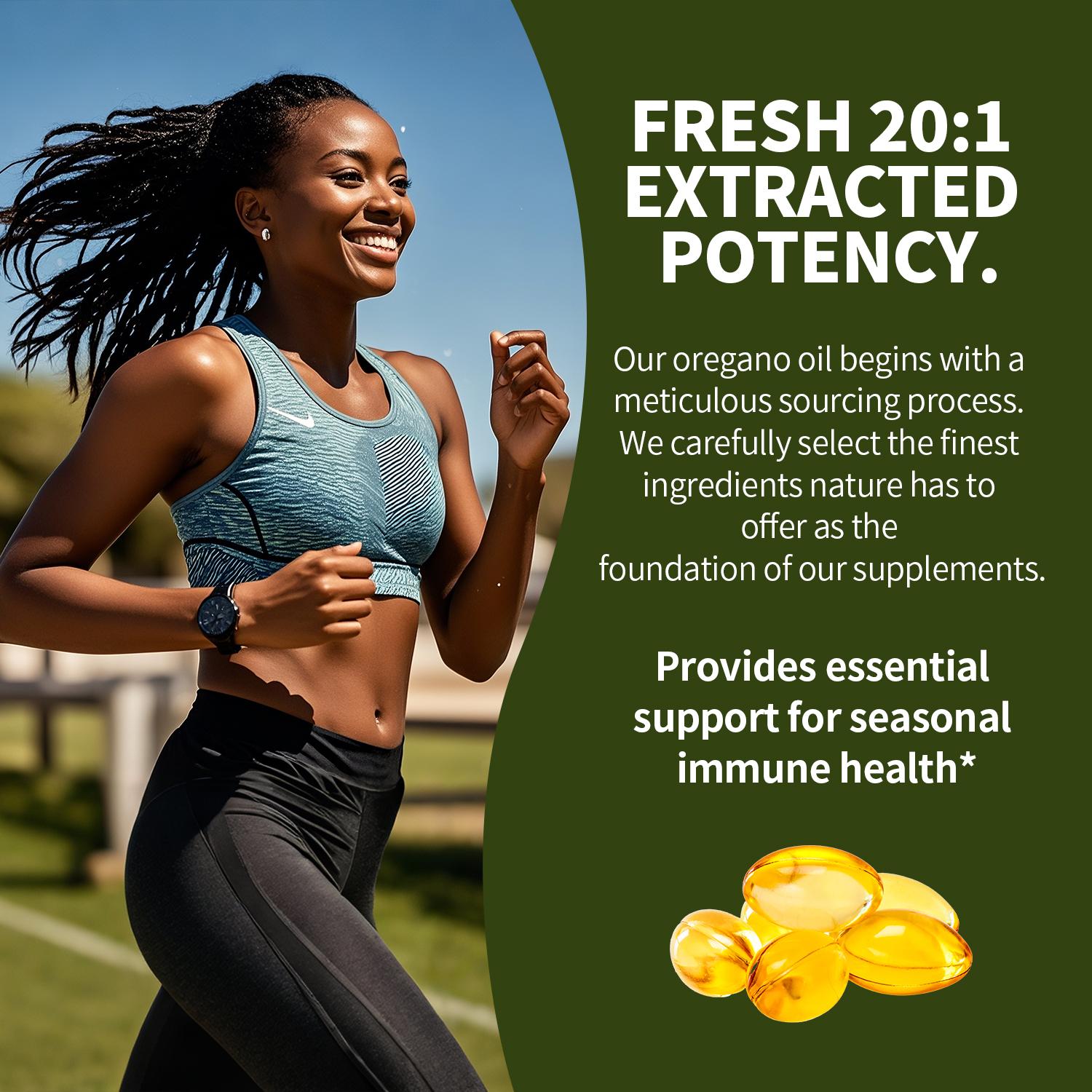 HiPlus Nutrition Oregano Oil with Black Seed Oil Softgels|   Immune Support,Antioxidant Boost|   with Black Seed Oil & High Carvacrol|   Non-GMO, Plant-Based|   300 Count