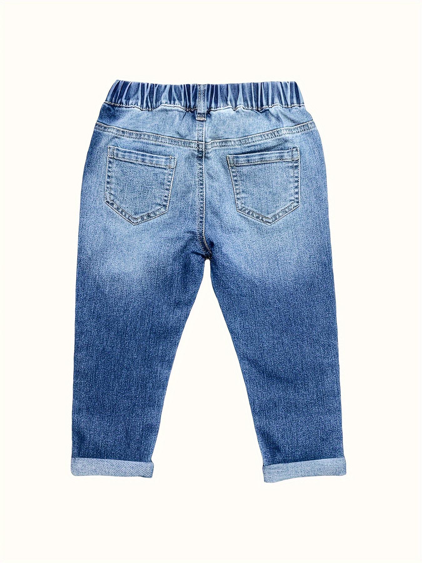 (New)Boys' Denim Pants Spring/Autumn New Style Elastic Casual Jeans for Kids
