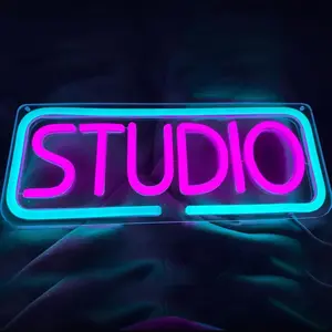 Studio Neon Light, Music LED Sign Lamp, USB Powered Adjustable Brightness, Ideal for Recording Studio, Music Studio, Streaming, Party, Club, Podcast Wall Decor Gift