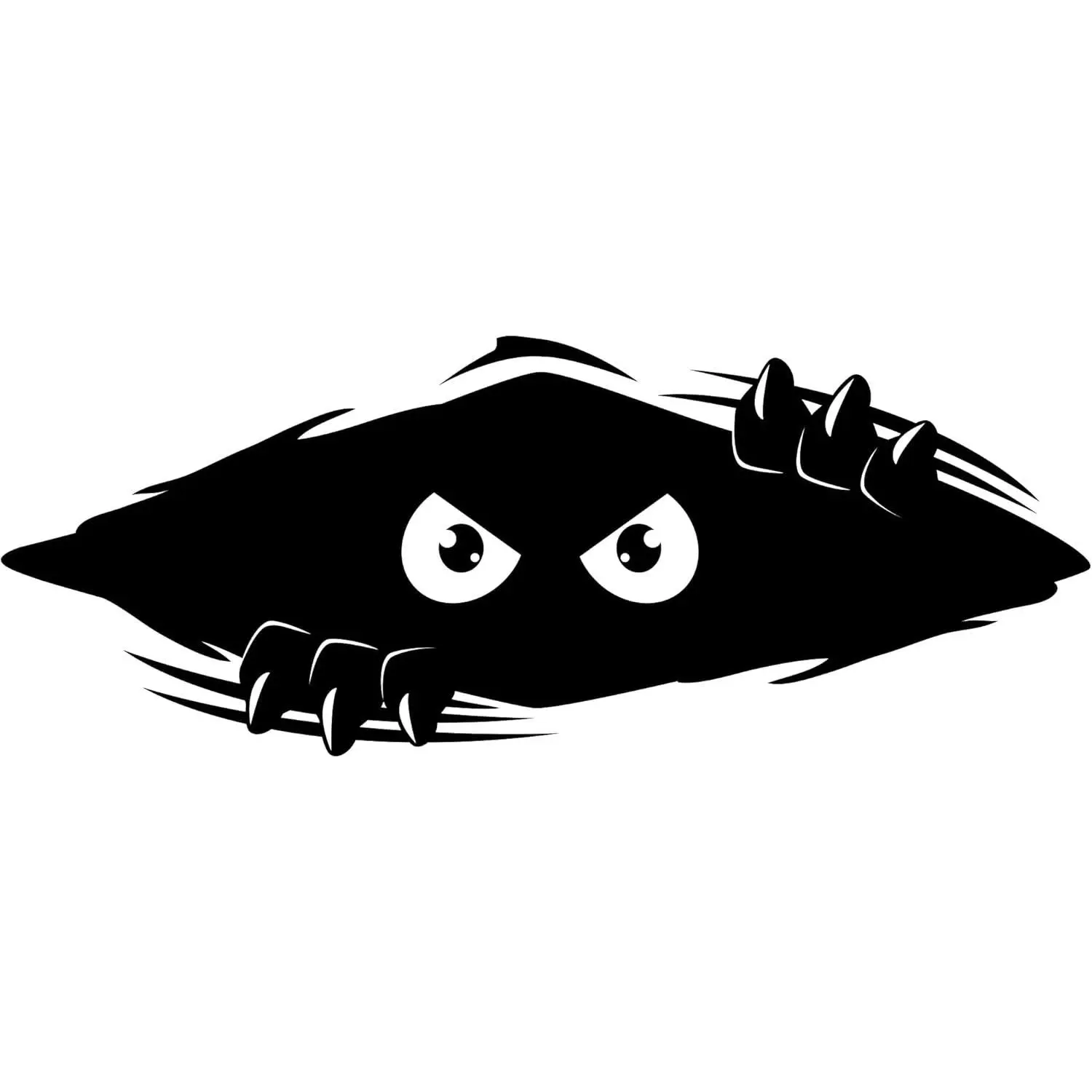 Stickios Car Decal - Peeking Monster Bumper Sticker for Cars, Trucks, Golf Carts, Vehicle Windows, Dents & Scratches - Large Vinyl Car Sticker - Made in USA (11.1 x 4.5 inches) - Shredder