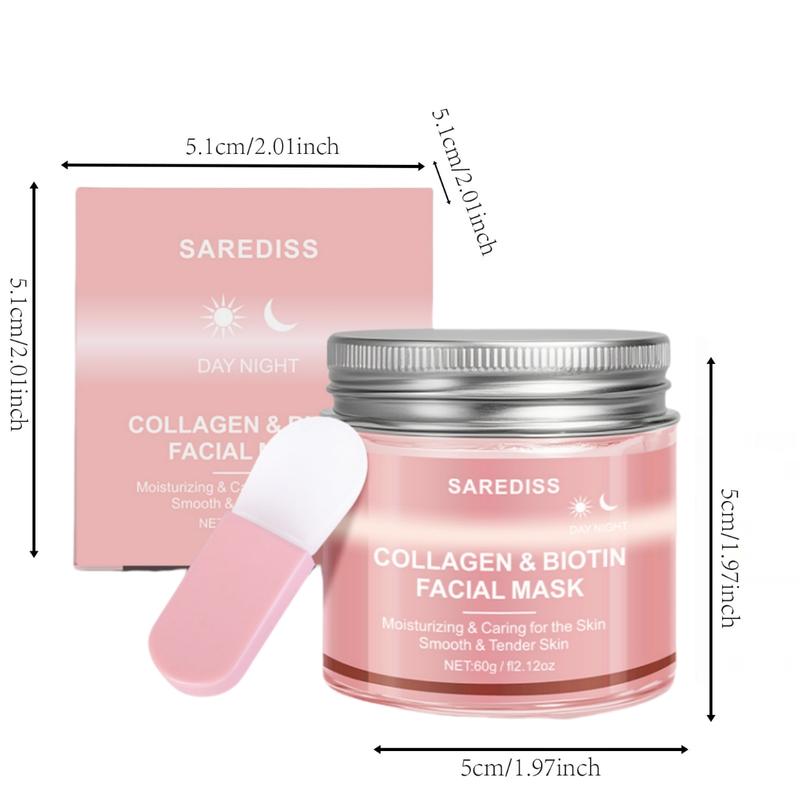 Collagen & Biotin Peel-off Facial Mask, Deep Moisturizing Facial Mask, Lifting and Firming Face Mask, Facial Skin Care Product for Women & Men