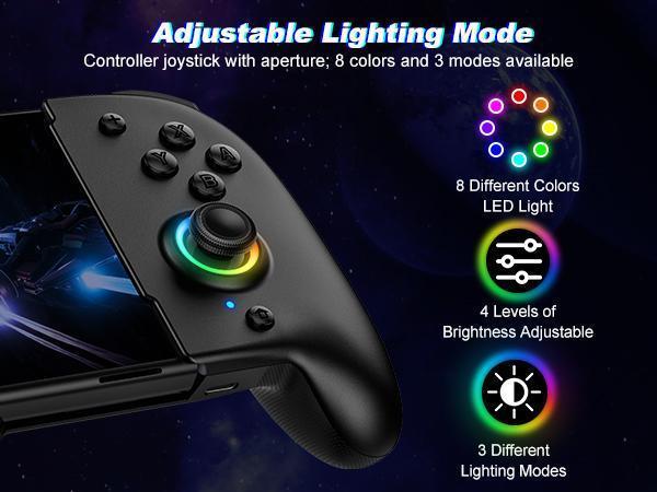 ESYWEN Switch Controllers Compatible with Nintendo Switch/Switch OLED, One-Piece Joypad Controller Replacement for Switch Pro Controller with 9 Lights Color, Turbo, Macro, KeyLinker APP ESYWEN Switch Controllers Compatible with Nintendo Switch/Switch OLED, One-Piece Joypad Controller Replacement for Switch Pro Controller with 9 Lights Color, Turbo, Macro, KeyLinker APP